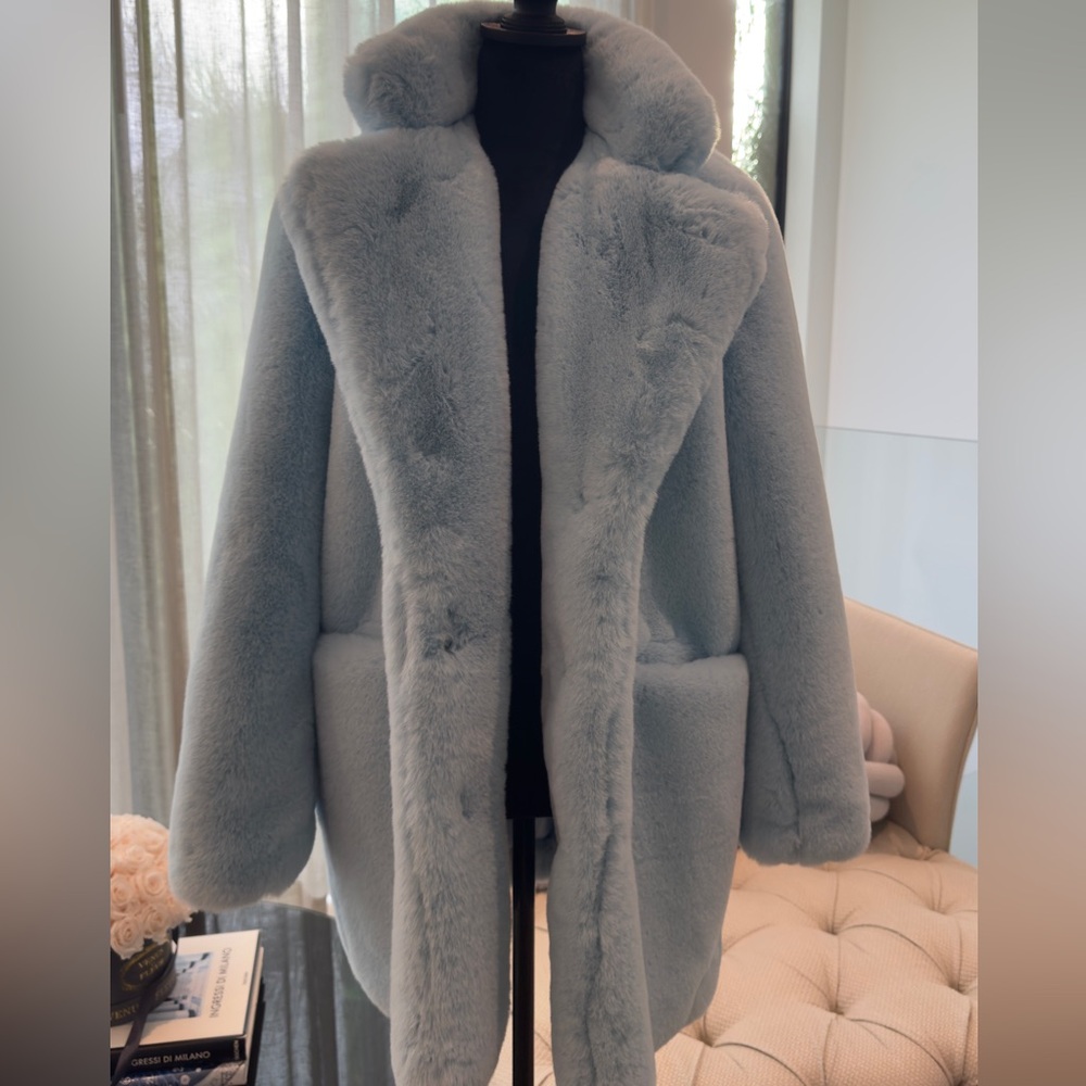 Apparis faux fur blue coat.